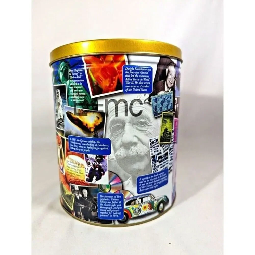 American Century Tin Advertising Trail's End 7.25-in Storage Can Eagle Gold Lid